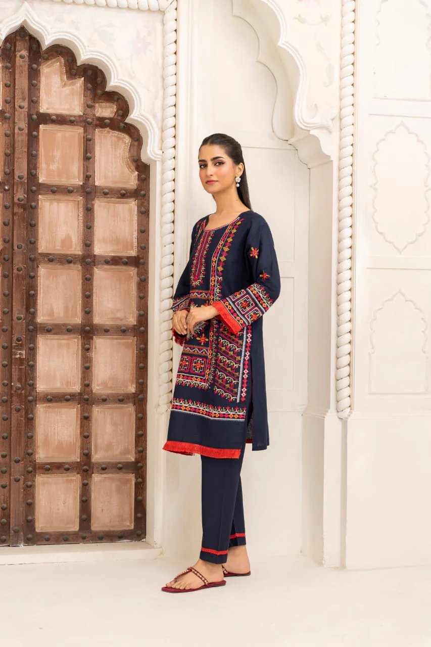 JENIFER EMBROIDERY (STITCHED 2 PCS) - Image 10