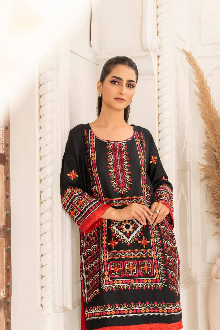 JENIFER EMBROIDERY (STITCHED 2 PCS) - Image 11