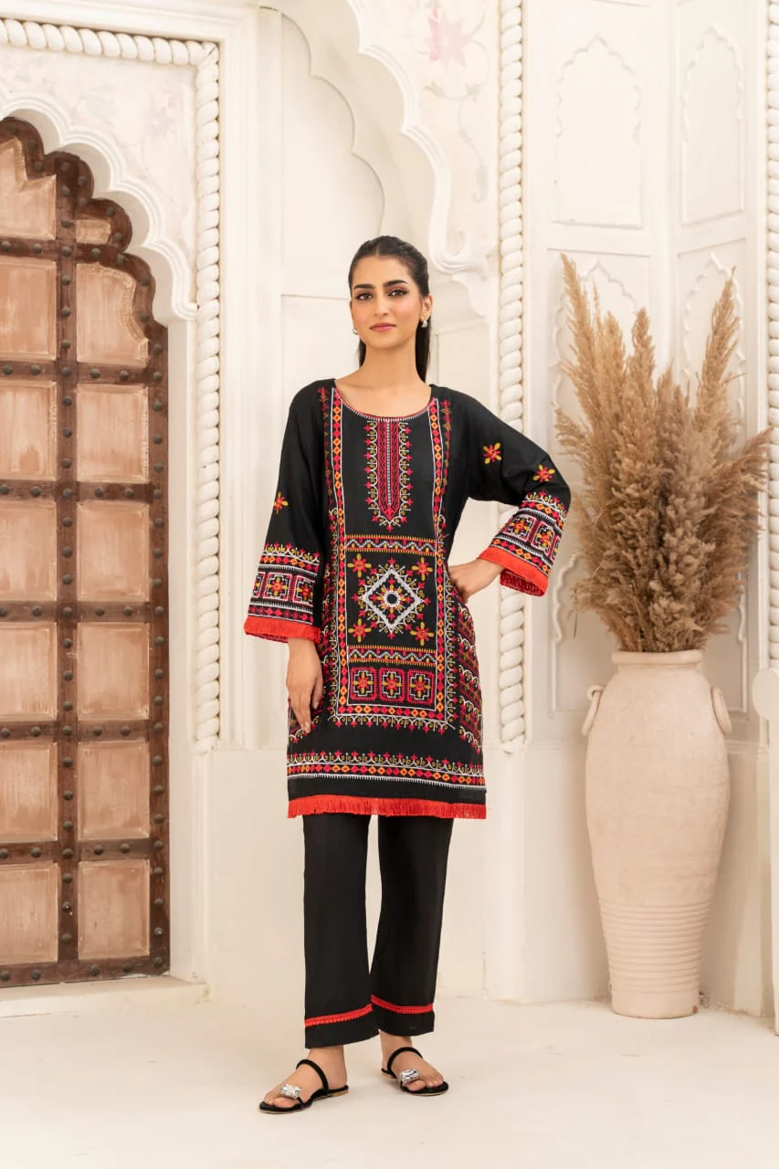JENIFER EMBROIDERY (STITCHED 2 PCS) - Image 6