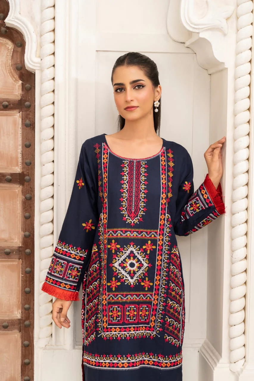 JENIFER EMBROIDERY (STITCHED 2 PCS) - Image 7