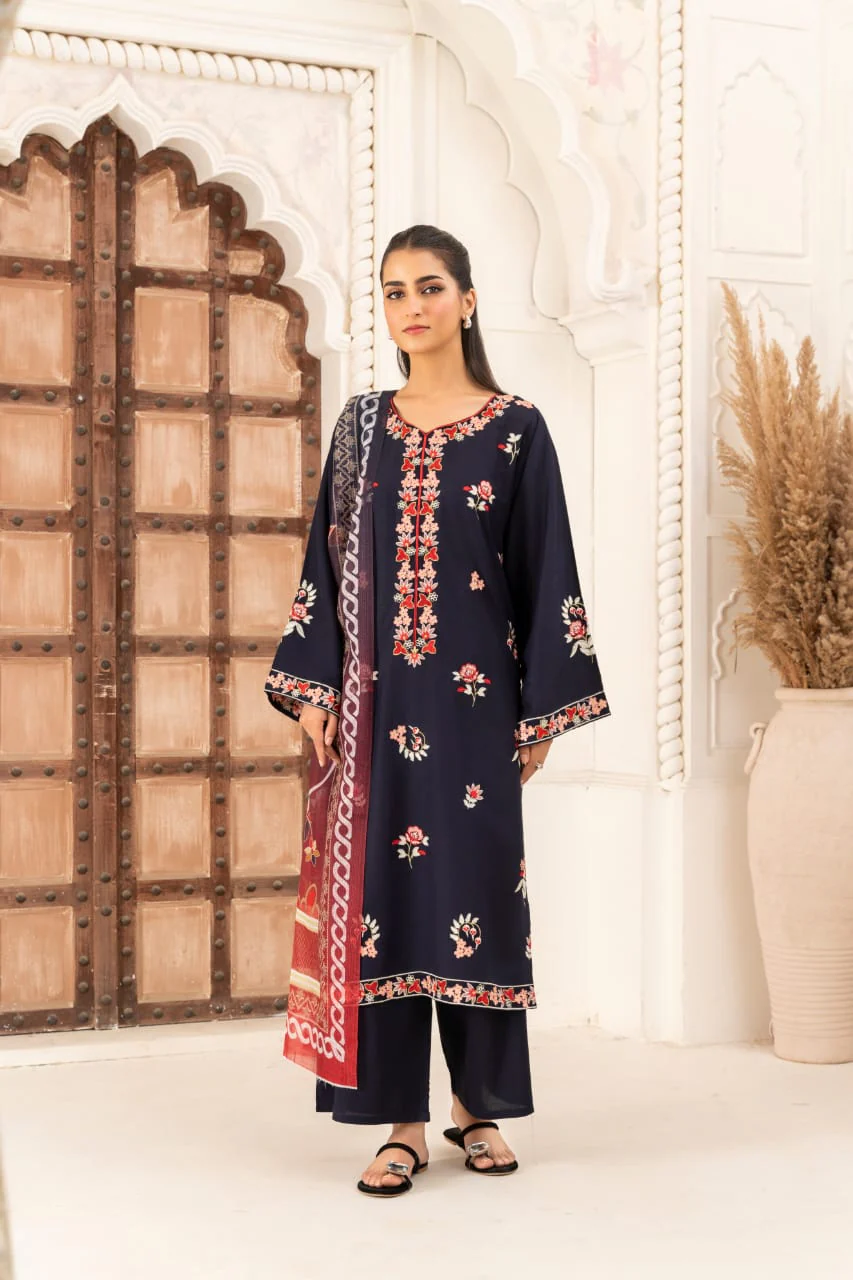 LAVISH EMBROIDERY (STITCHED 3 PCS)