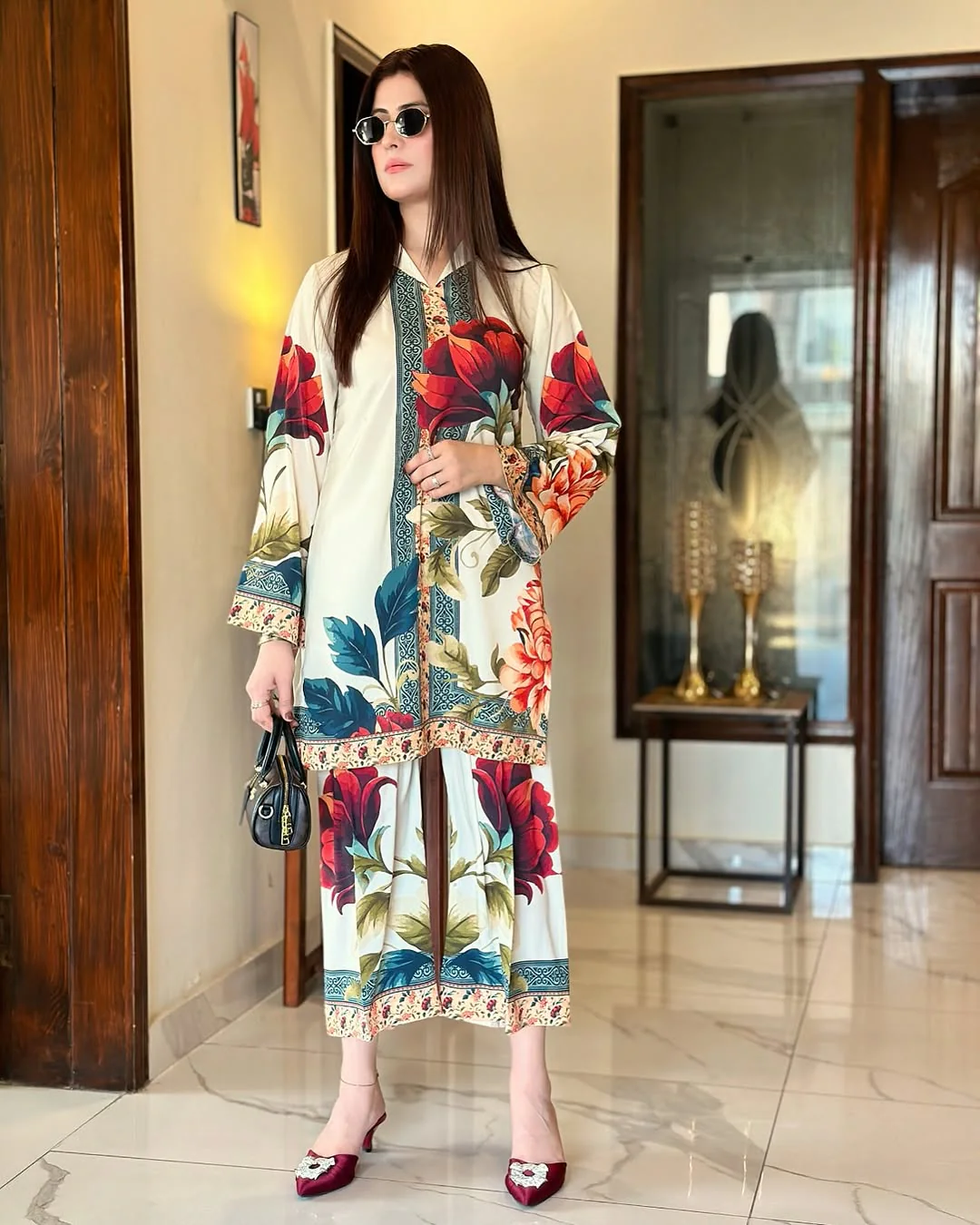 Majestic Rose OffWhite (Digital Printed 2 Pcs) - Image 2