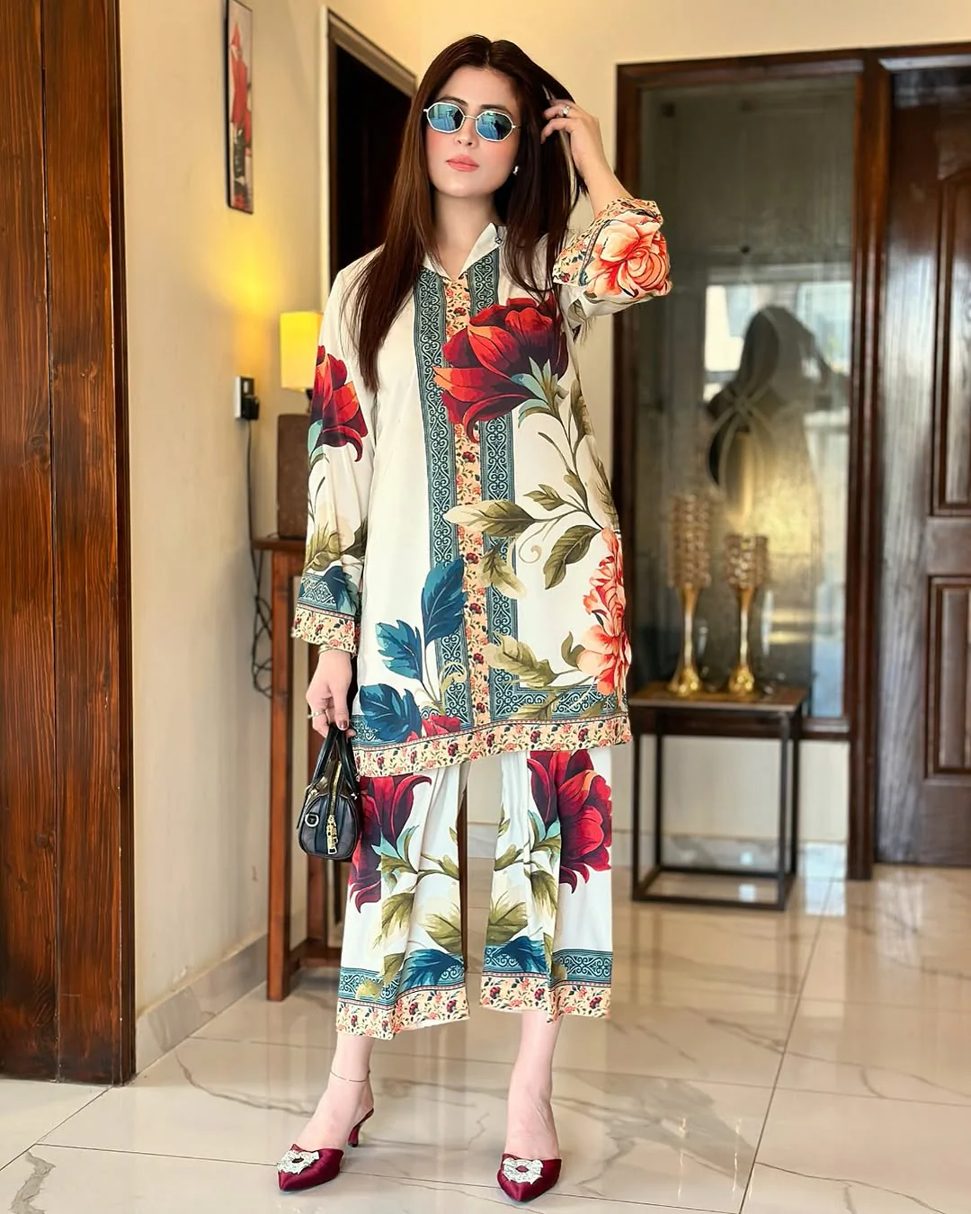 Majestic Rose OffWhite (Digital Printed 2 Pcs) - Image 8