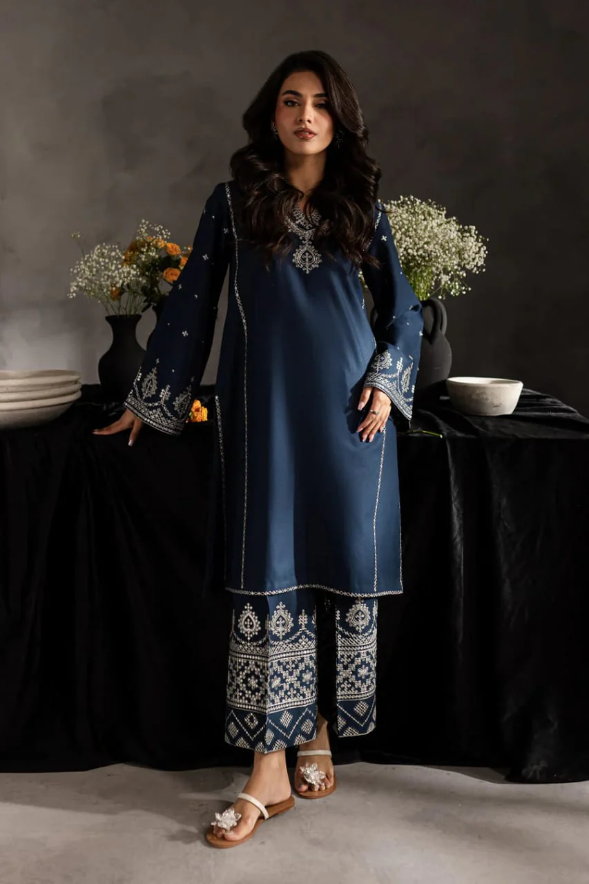 Sage Blue (Embroided 2 PCs) - Image 4