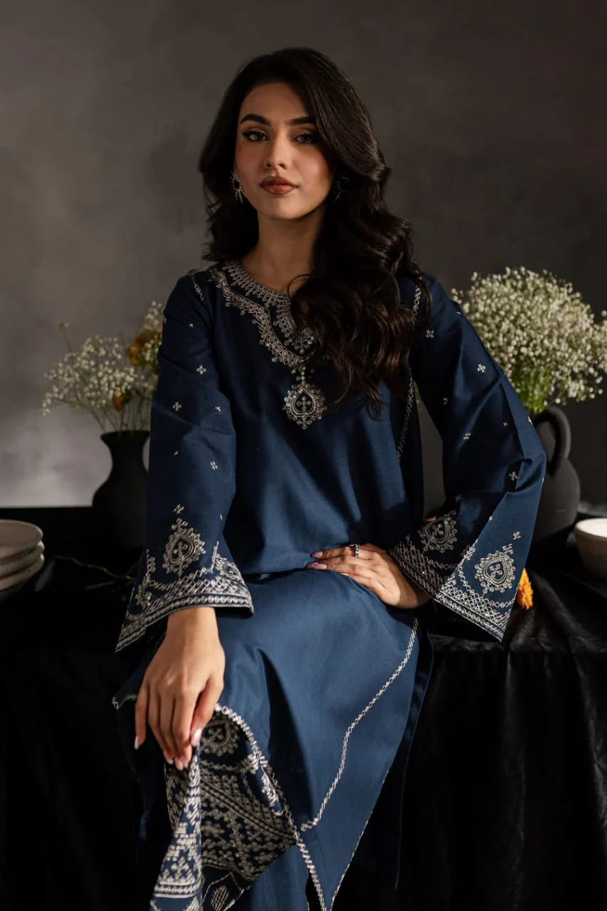 Sage Blue (Embroided 2 PCs) - Image 7