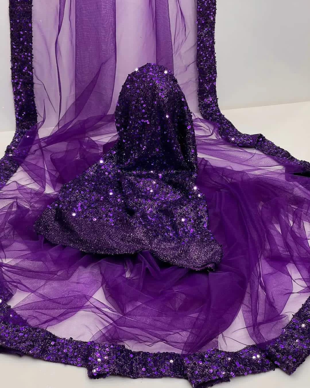 Shimer sarhee (unstitched) - Image 4