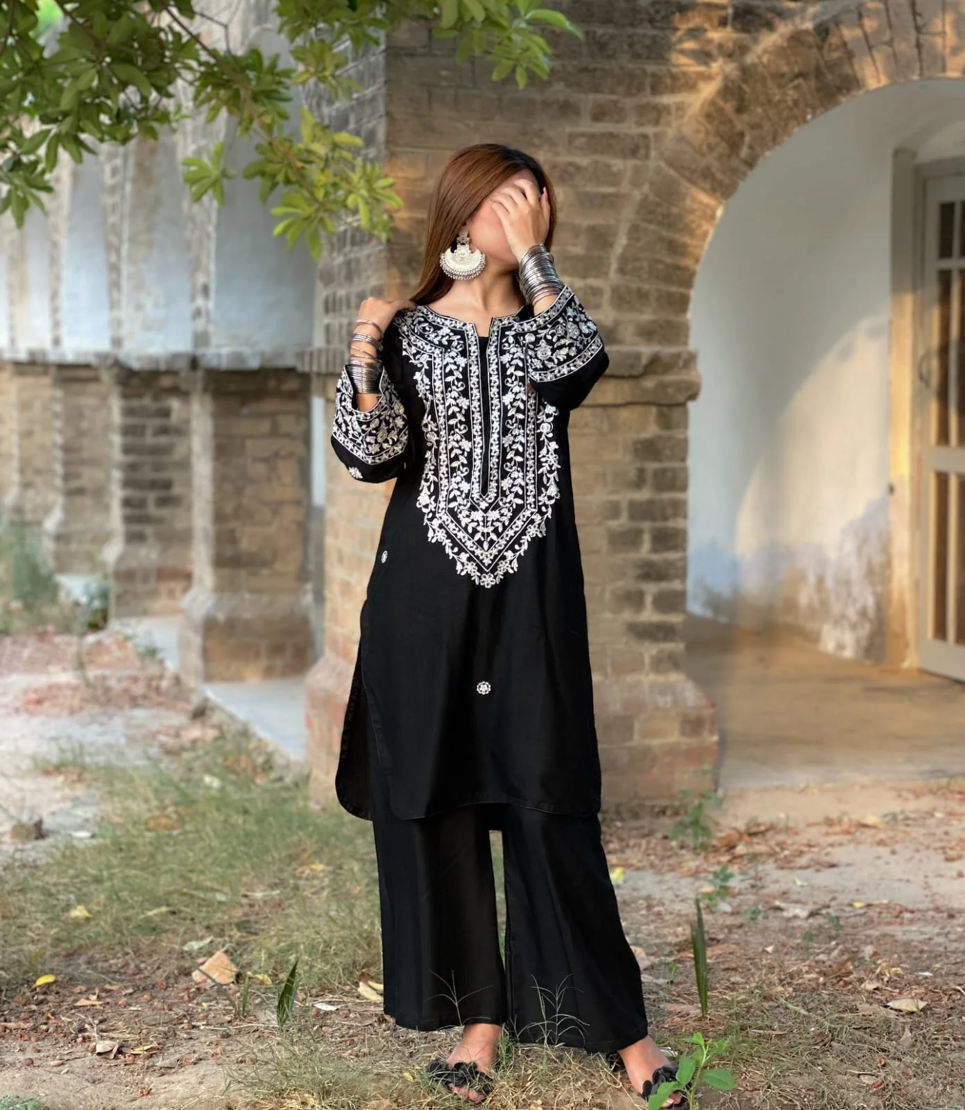 Black Bloom (Embroided 2 PCs) - Image 8